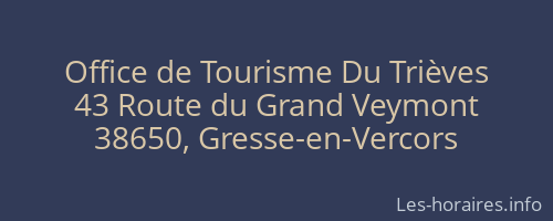 Office de Tourisme Du Trièves