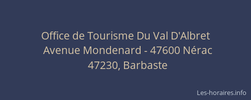 Office de Tourisme Du Val D'Albret