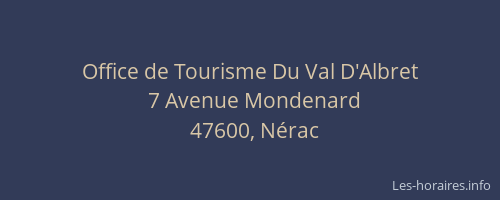 Office de Tourisme Du Val D'Albret
