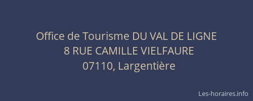 Office de Tourisme DU VAL DE LIGNE