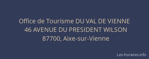 Office de Tourisme DU VAL DE VIENNE