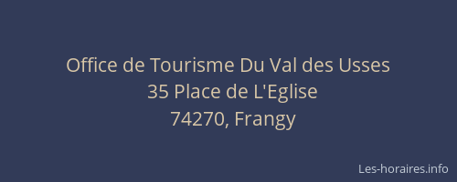 Office de Tourisme Du Val des Usses