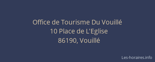 Office de Tourisme Du Vouillé