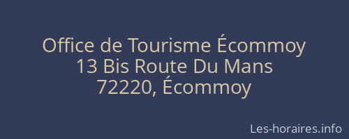 Office de Tourisme Écommoy