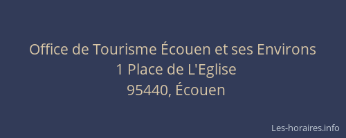 Office de Tourisme Écouen et ses Environs