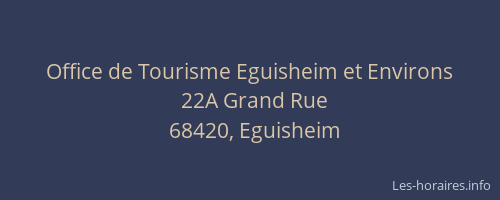 Office de Tourisme Eguisheim et Environs