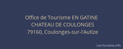 Office de Tourisme EN GATINE