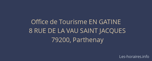 Office de Tourisme EN GATINE