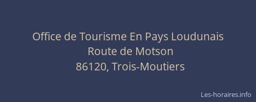 Office de Tourisme En Pays Loudunais