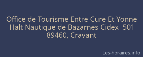 Office de Tourisme Entre Cure Et Yonne