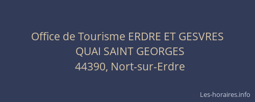 Office de Tourisme ERDRE ET GESVRES
