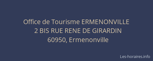 Office de Tourisme ERMENONVILLE