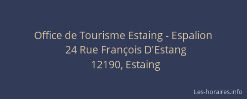 Office de Tourisme Estaing - Espalion