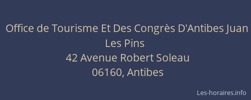 Office de Tourisme Et Des Congrès D'Antibes Juan Les Pins