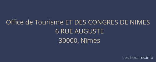 Office de Tourisme ET DES CONGRES DE NIMES