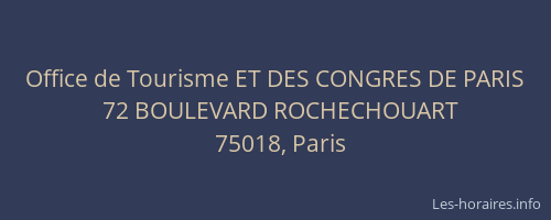 Office de Tourisme ET DES CONGRES DE PARIS