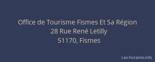Office de Tourisme Fismes Et Sa Région