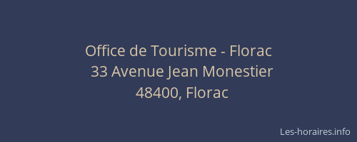 Office de Tourisme - Florac
