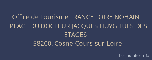 Office de Tourisme FRANCE LOIRE NOHAIN