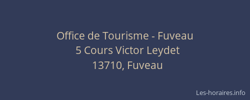 Office de Tourisme - Fuveau
