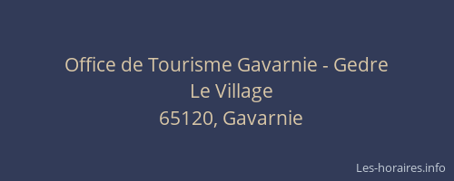 Office de Tourisme Gavarnie - Gedre