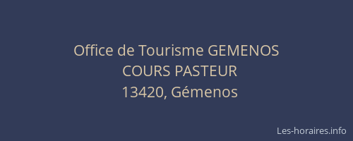 Office de Tourisme GEMENOS