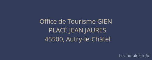 Office de Tourisme GIEN