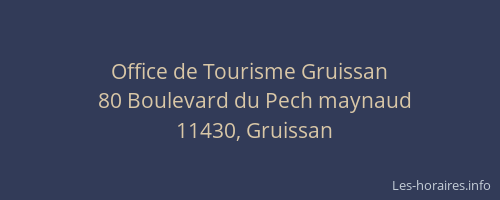 Office de Tourisme Gruissan
