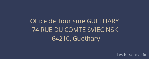 Office de Tourisme GUETHARY