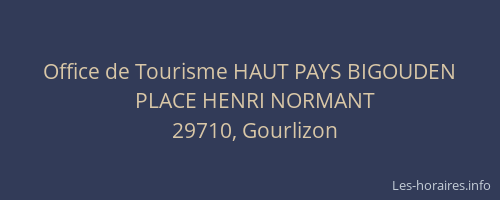 Office de Tourisme HAUT PAYS BIGOUDEN