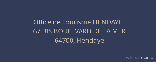 Office de Tourisme HENDAYE