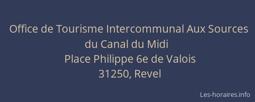 Office de Tourisme Intercommunal Aux Sources du Canal du Midi