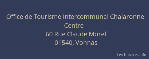Office de Tourisme Intercommunal Chalaronne Centre