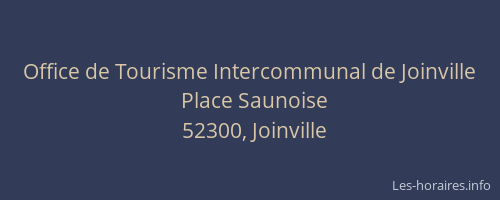 Office de Tourisme Intercommunal de Joinville