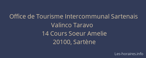 Office de Tourisme Intercommunal Sartenais Valinco Taravo