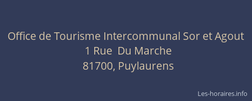 Office de Tourisme Intercommunal Sor et Agout