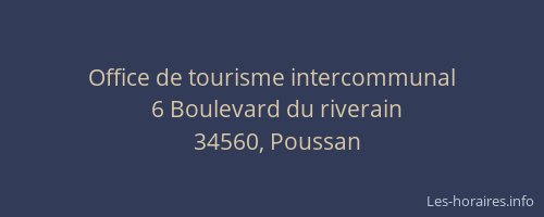 Office de tourisme intercommunal