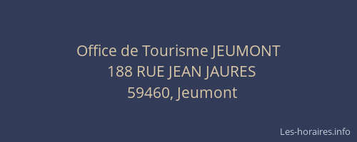 Office de Tourisme JEUMONT