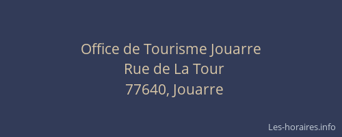 Office de Tourisme Jouarre