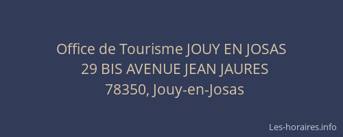 Office de Tourisme JOUY EN JOSAS