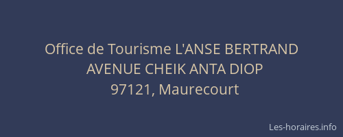Office de Tourisme L'ANSE BERTRAND