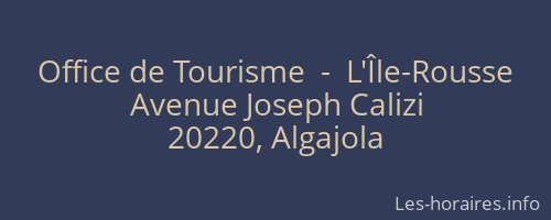 Office de Tourisme  -  L'Île-Rousse