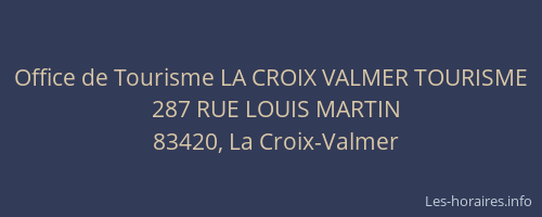 Office de Tourisme LA CROIX VALMER TOURISME