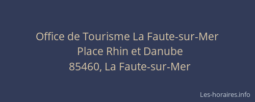 Office de Tourisme La Faute-sur-Mer