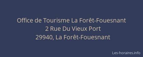 Office de Tourisme La Forêt-Fouesnant