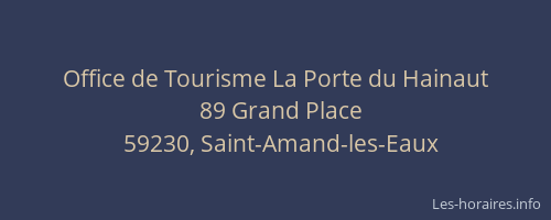 Office de Tourisme La Porte du Hainaut