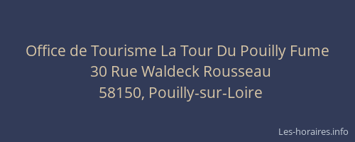 Office de Tourisme La Tour Du Pouilly Fume