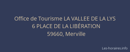 Office de Tourisme LA VALLEE DE LA LYS