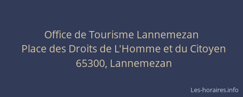 Office de Tourisme Lannemezan