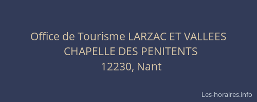 Office de Tourisme LARZAC ET VALLEES